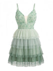 1960s layered tulle cake dress front view with vintage tiered skirt