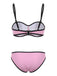 Ensemble Bikini à Bretelles Fines Bicolore Années 70