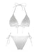 Ensemble Bikini Triangle Halter Strass Années 80