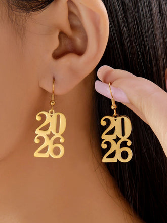 Boucles d'oreilles pendantes en alliage ajouré 2026