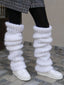 Chaussettes à poils longs tricotées en mohair