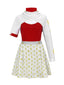 3PCS Ensemble de costumes contrastés Red Zombies Nova Hollow