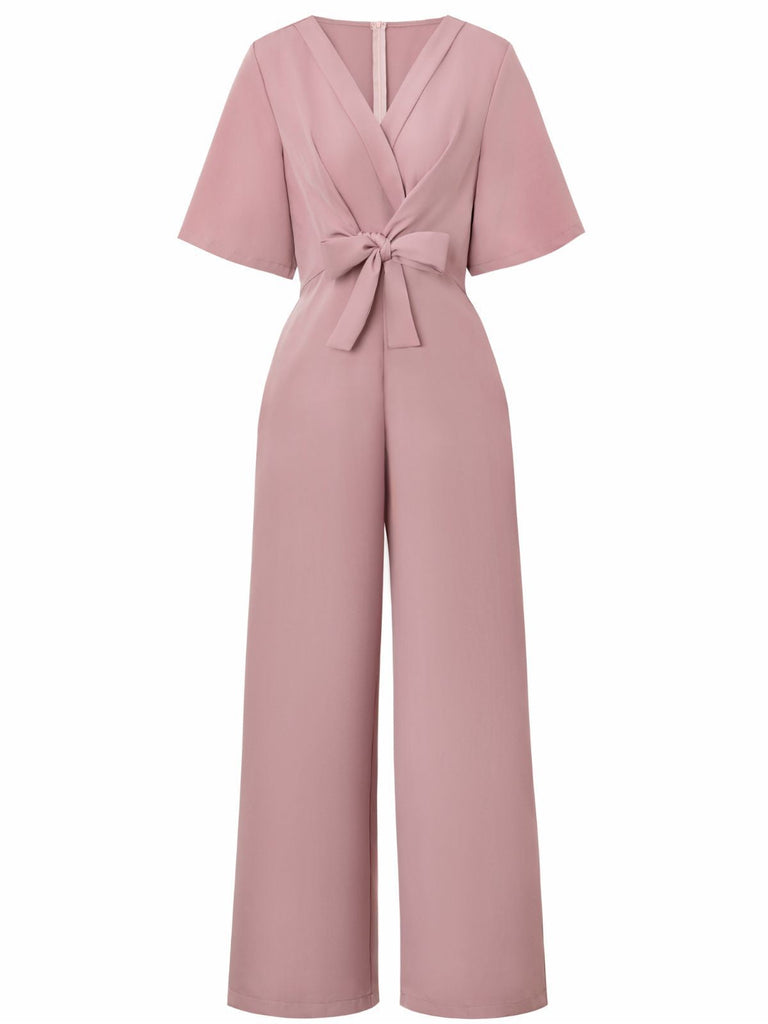 Combinaison manches courtes col en V années 1940