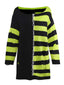 Pull rayé à lacets en maille vieillie pour Halloween des années 1980