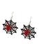 Boucles d'oreilles noires en toile d'araignée pour Halloween