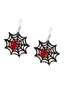 Boucles d'oreilles noires en toile d'araignée pour Halloween