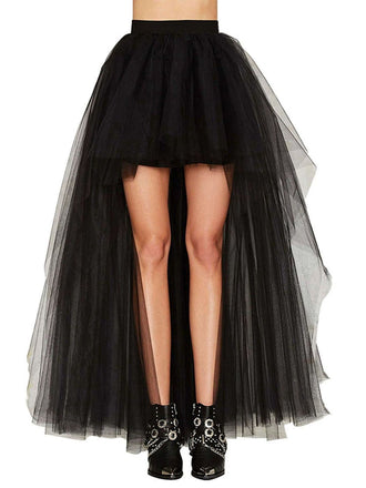 Jupe en maille unie à ourlet haut-bas des années 1960