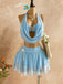 Robe Évasée à Pois Col Cœur Manches Bouffantes années '50 3