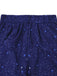 Navy blue shorts with a star pattern on a white background