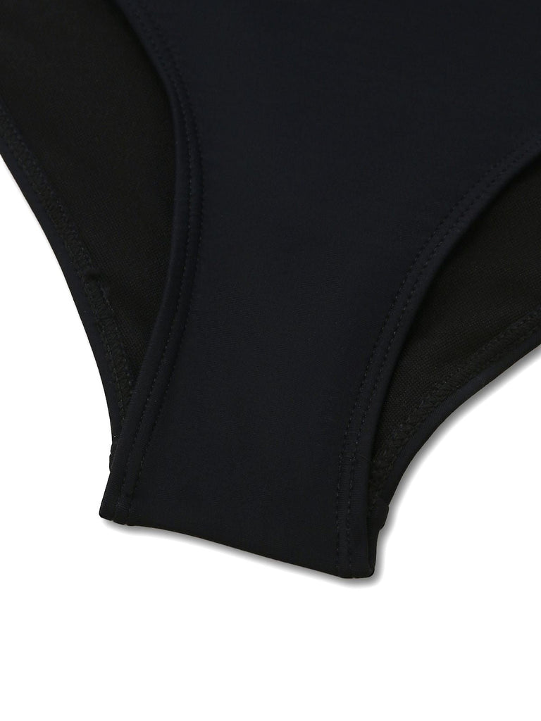 2PCS Maillot de bain paréo plissés métallisés 1980s