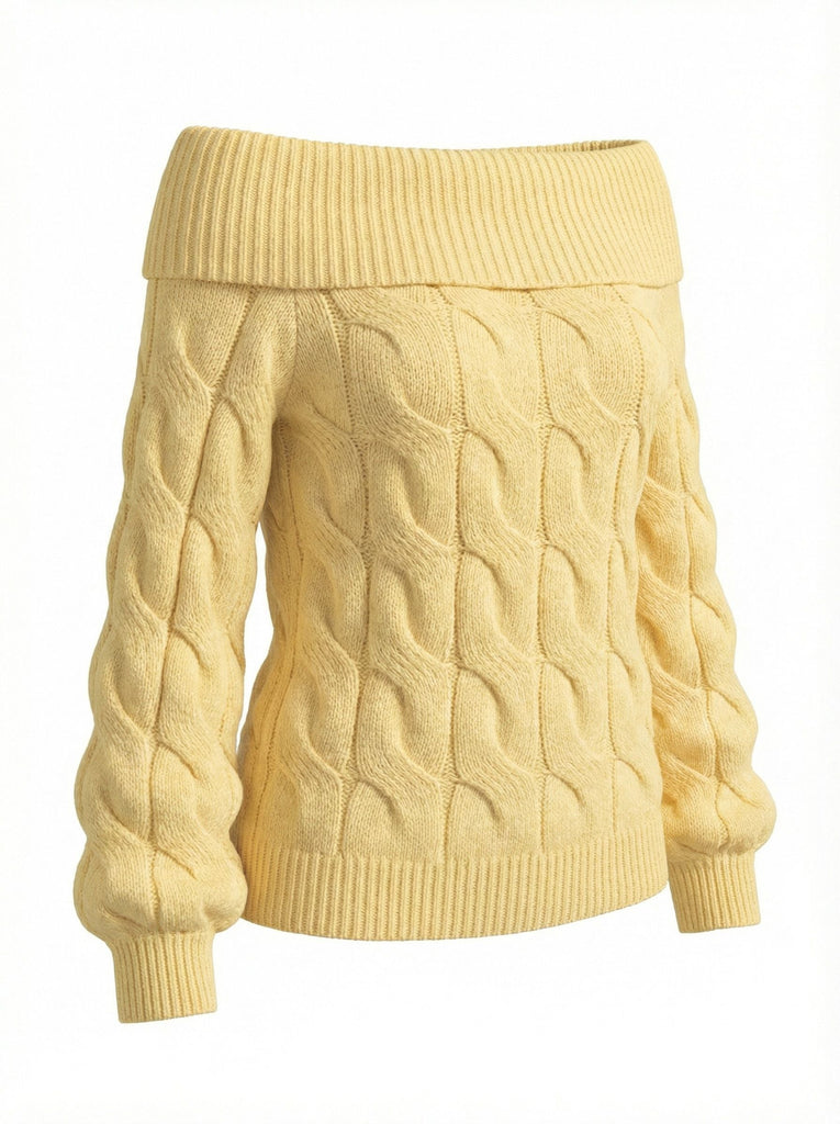 2000s Y2K Pull uni à épaules dénudées