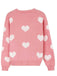 Cardigan en maille à imprimé cœur style Saint-Valentin années 1950