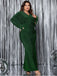 [Grande Taille] Robe de soirée sirène verte manches longues paillettes années 1940