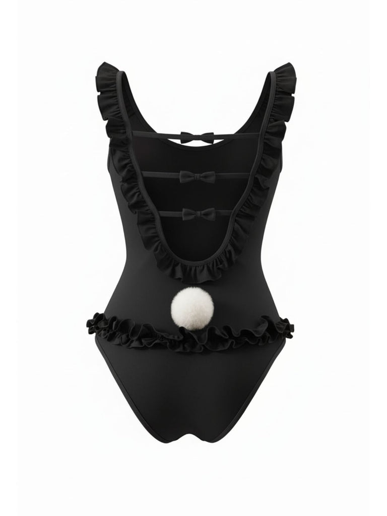 Ensemble body body fille lapin années 1980