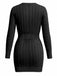 Robe moulante manches longues en maille torsadée des années 1960