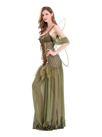 Robe de costume fée des fleurs d'Angle avec ailes années 1970