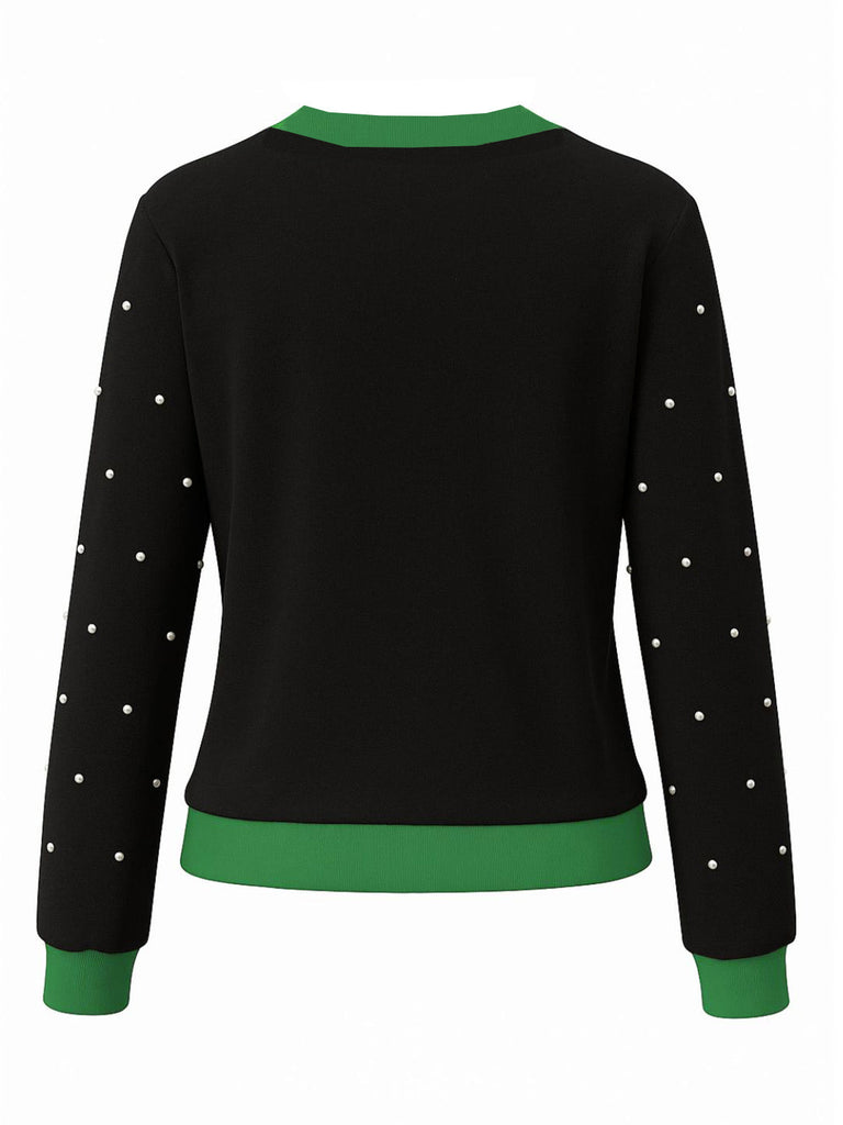 Pull sapin de Noël 3D avec babiole et sparkles des années 1980