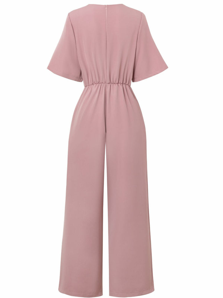 Combinaison manches courtes col en V années 1940