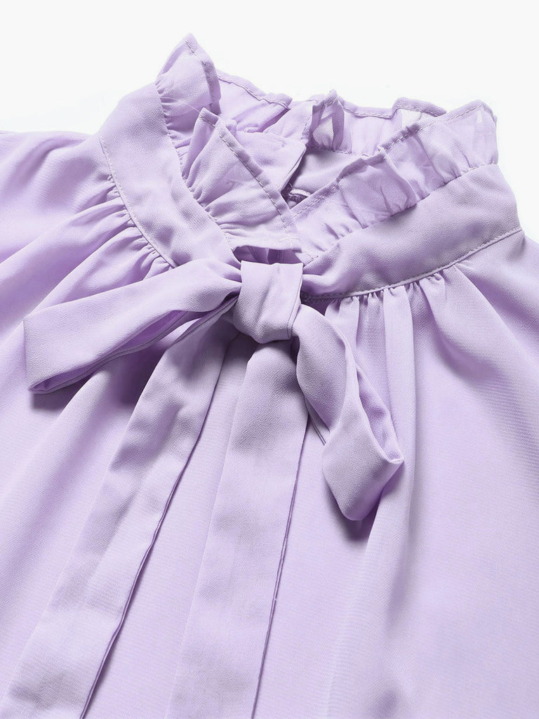 [Prévente] 2PCS Ensemble Blouse à Col Lavallière et Robe à Petites Fleurs Années 1950 - 10