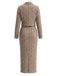 2PCS Ensemble Robe et Veste Blazer en Tweed à Carreaux et Boutons Nacrés Années 1960 - 6