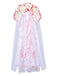 Voile de tulle de mariée fantôme à la rose de sang d'Halloween