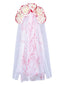 Voile de tulle de mariée fantôme à la rose de sang d'Halloween