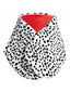 Châle imprimé dalmatien inspiré de Cruella des années 1960
