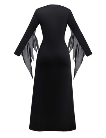 Ensemble de robe de sorcière gothique à lacets des années 1970