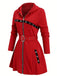 Veste midi punk à capuche et ceinture zippée années 1960
