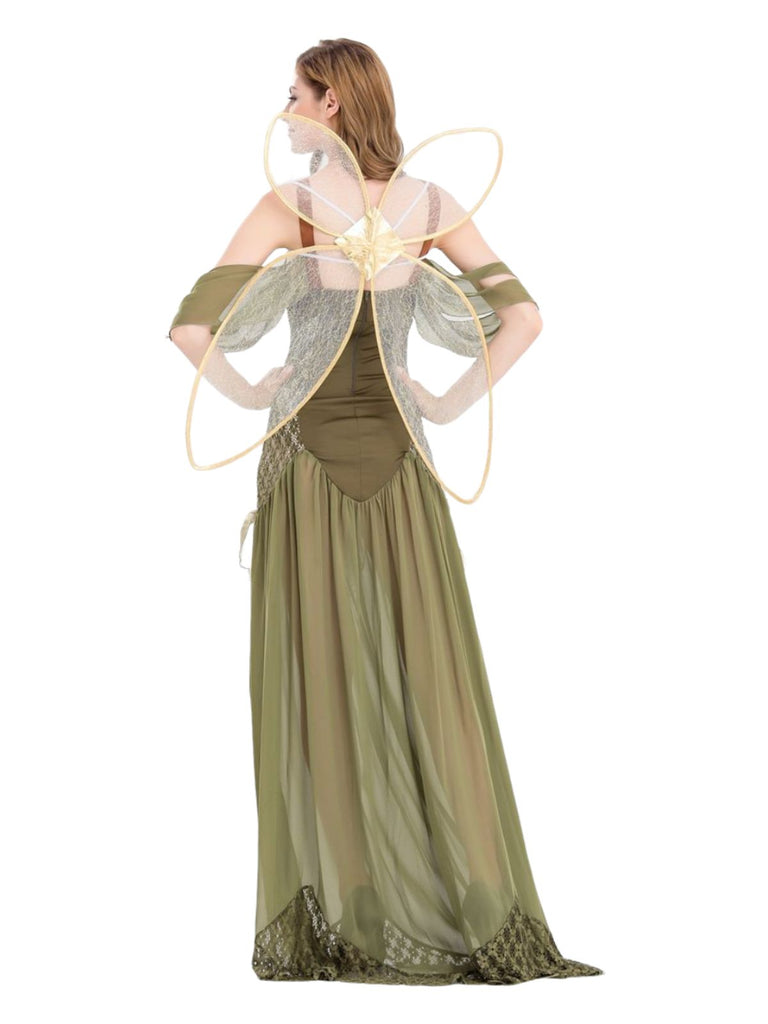 Robe de costume fée des fleurs d'Angle avec ailes années 1970