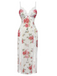 Chemise de nuit bordures en dentelle roses à bretelles années 1930