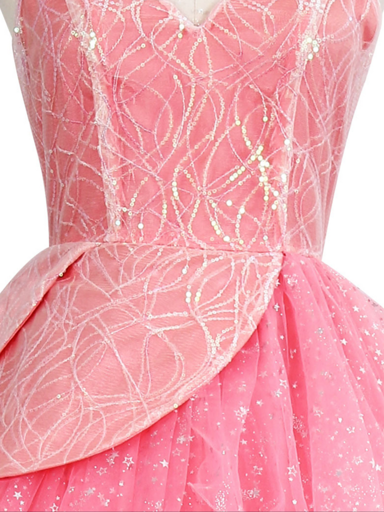 [Pré-vente] Robe trapèze en maille pailletée rose WICKED des années 1950