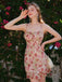 Robe à volants et bretelles spaghetti des années 1960