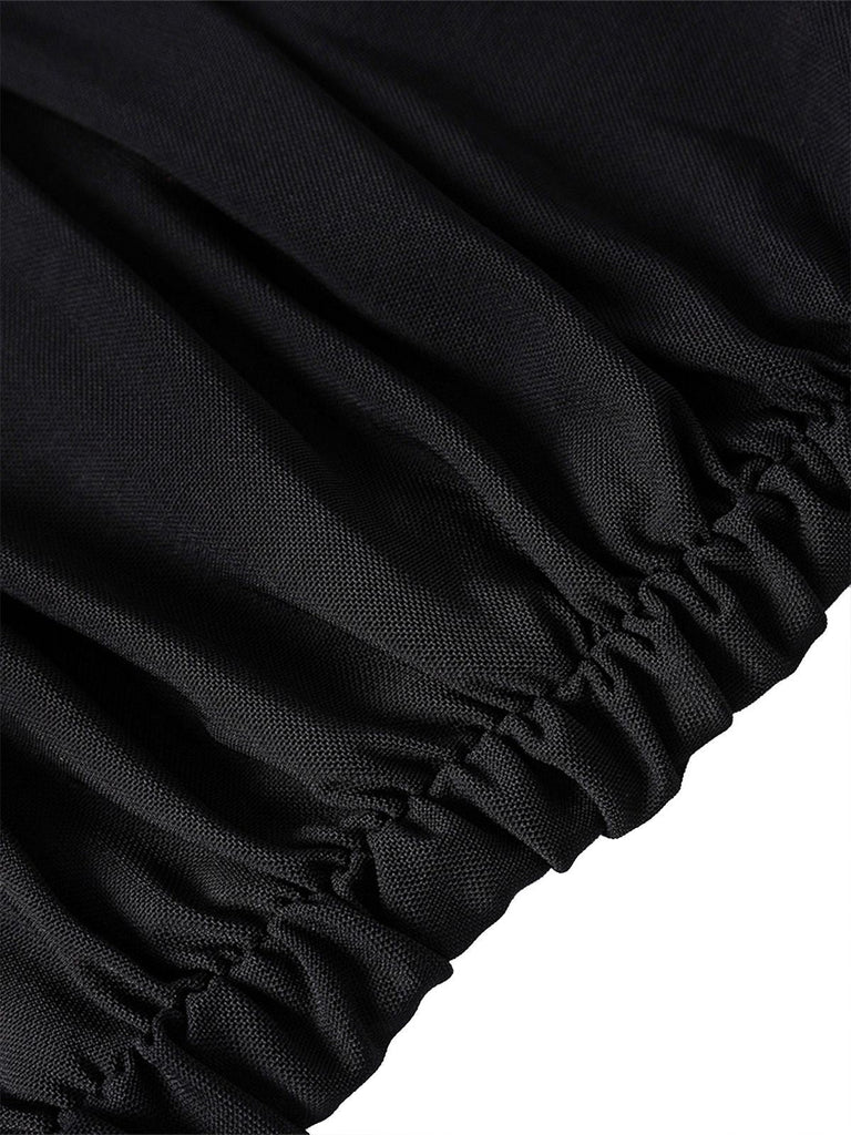 Robe Maxi Bodycon Uni Épaule Dénudée Année 1930