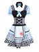 Robe tablier bleue Alice manches bouffantes des années 1960