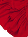 Robe à bretelles fendue ourlet volanté couleur uni des années 1930