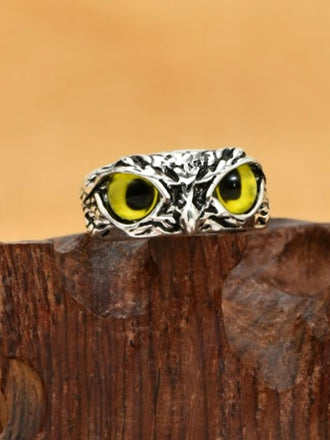 Bague vintage hibou mauvais œil
