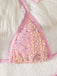Bikini triangle sequins dos nu noué Y2K 2000s