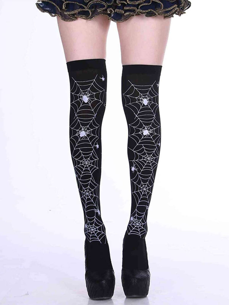 Bas gothiques avec motif sanglant Halloween