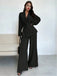 2PCS Ensemble blazer et pantalon lacets style années 1960