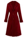 Manteau mi-long en suédine col revers uni des années 1930