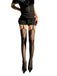 Collants porte-jarretelles vintage en dentelle unie
