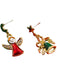 Boucles d'oreilles pendantes ange clochette de Noël flocon de neige