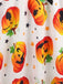 Robe d’Halloween à citrouilles et étoiles, col pétale années 1950