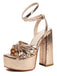 Chaussures à talons hauts métallisées disco à plateforme