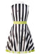 [Prévente] Robe rayée sans manches inspirée de Beetlejuice des années 1960