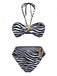 Ensemble de bikini bandeau zèbre et accents d'étoiles de mer années 1960