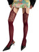 Collants porte-jarretelles vintage en dentelle unie