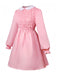 Robe rose smocks inspirée du costume d'Eleven dans Stranger Things années 1980