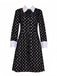 Robe noire style Mercredi Addams des années 1940